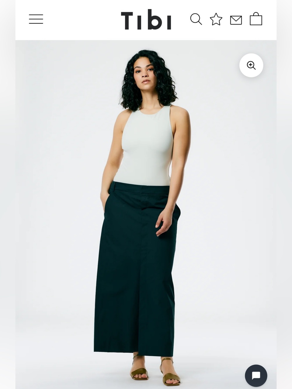 Tibi Arun Suiting Back Wrap Maxi Skirt